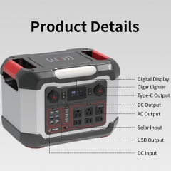 Solar Power Generator 950wh Rechargeable Lithium Ion Battery 1200W Portable Power Station with PD 100W