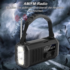 Solar Crank dynamo handle Portable Weather Radio with AM/FM/NOAA 10000mAh power bank reading lamp LED Flashlight SOS Alarm