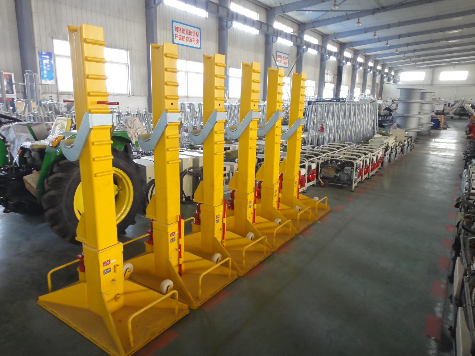 Heavy Duty Upright Payout Turntable Cable Reel Stands With 500mm Cable Drum  Support