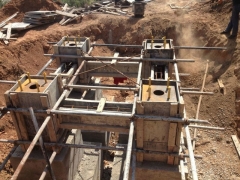 Transmission line Construction Tower erection foundation Concret Mixer