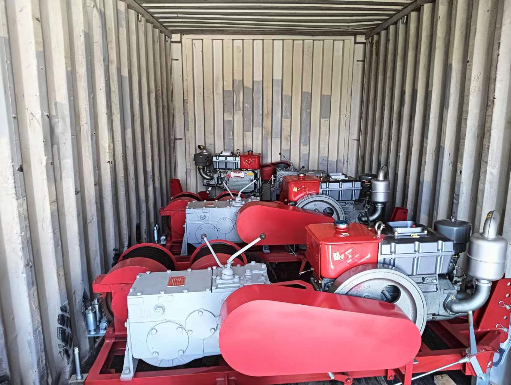 Motorised Winches exported for transmission line construction