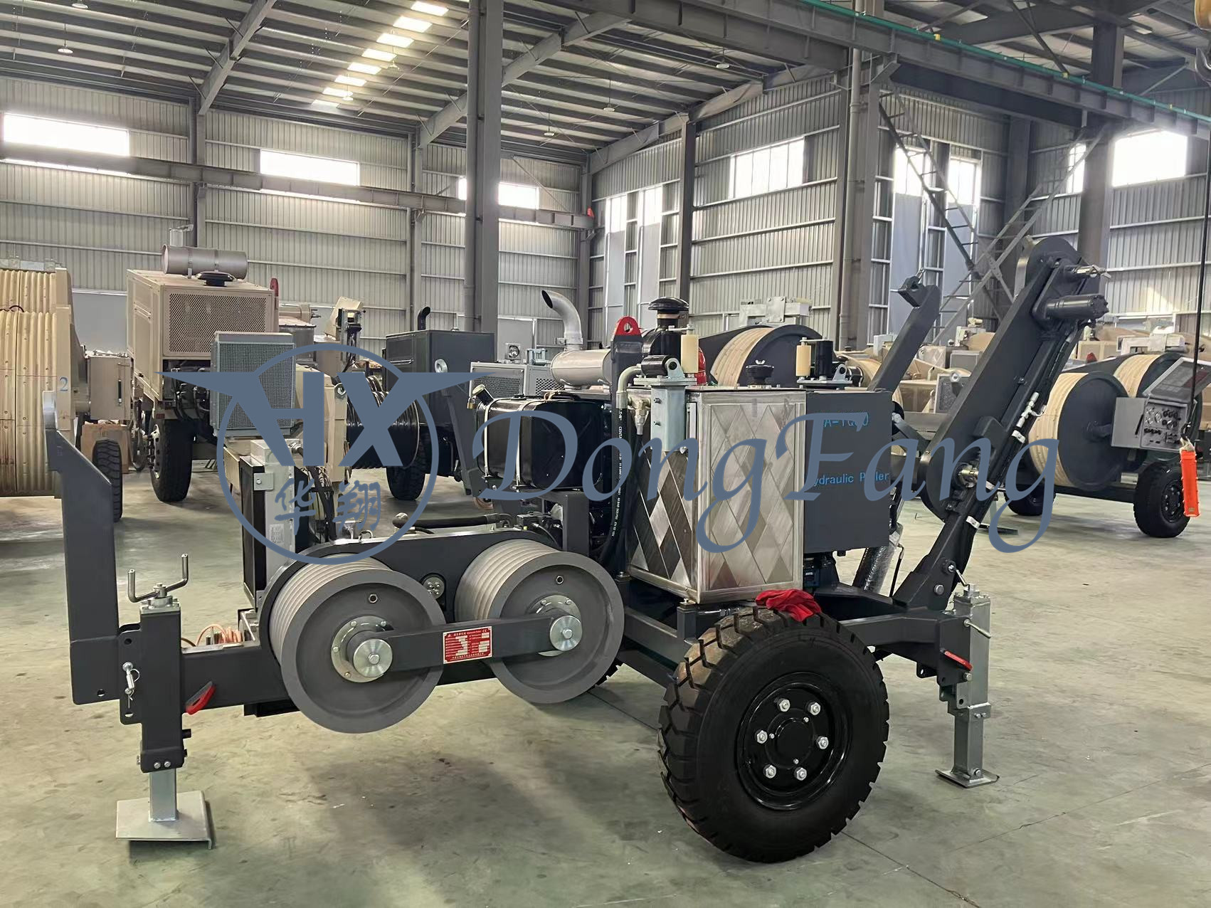 Single conductor stringing equipment puller tensioner exported