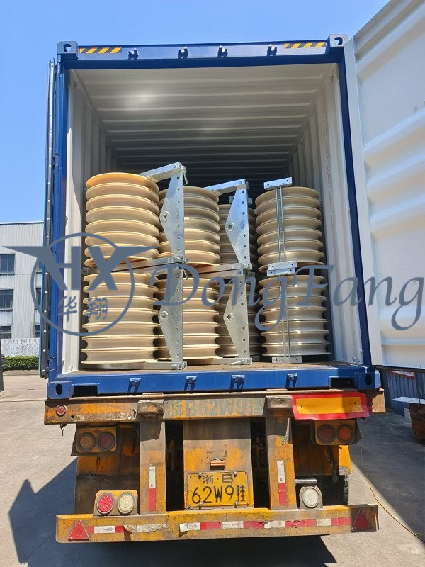 7 Sheaves Conductor Pulleys are exported