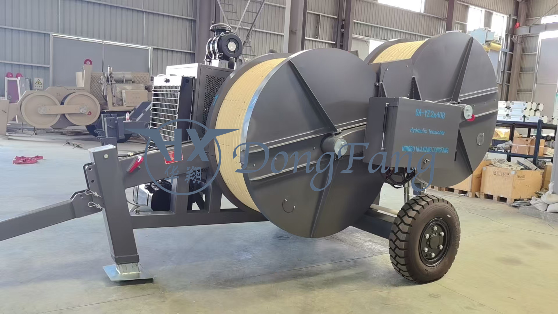 Two conductors stringing equipments and tools are exported to South America