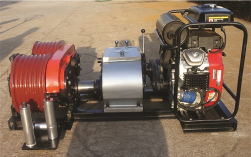 Double Wheels Petrol Engine Motorised Winch