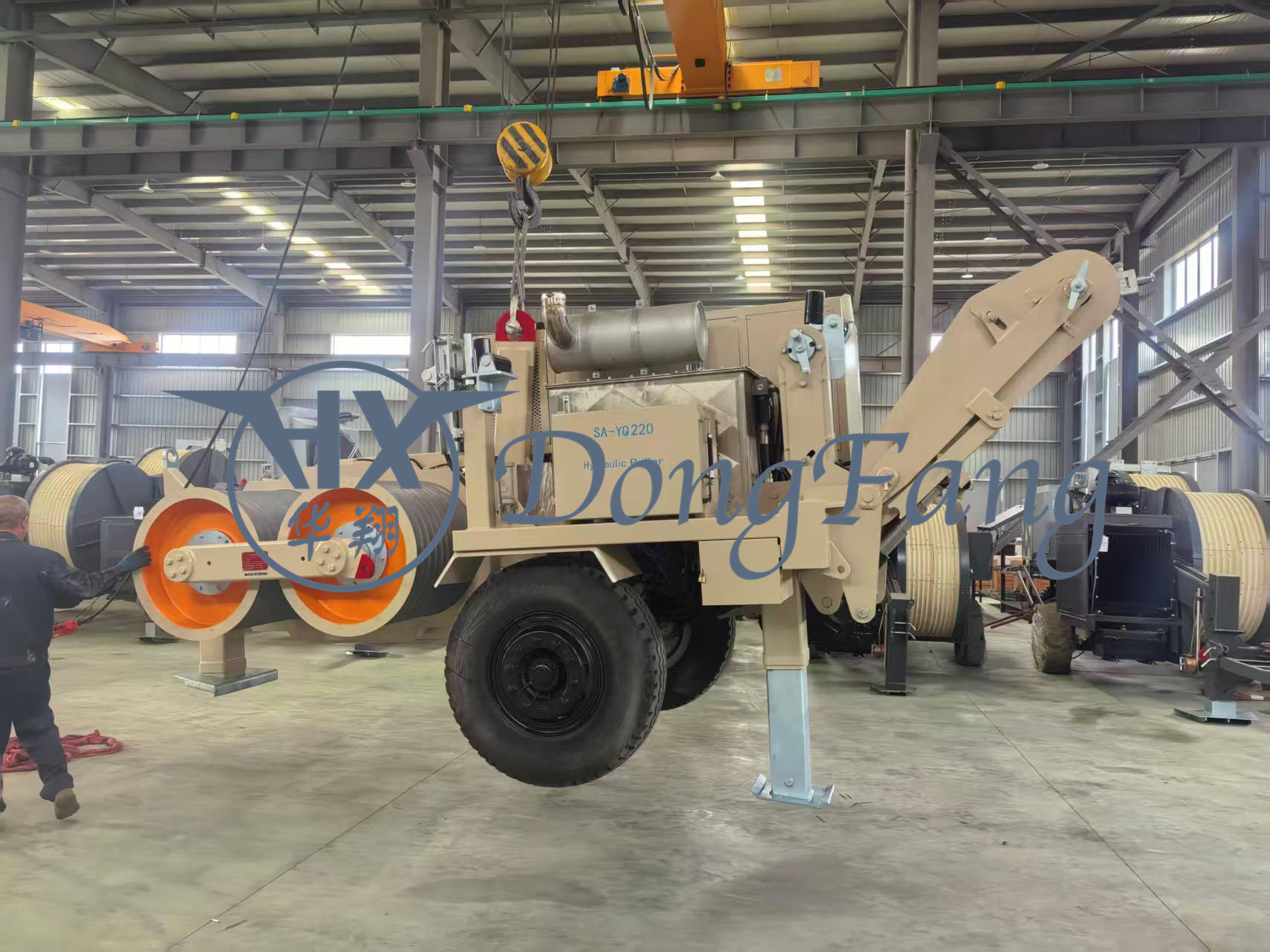 Four conductors Stringing Equipment Puller Tensioner are exported