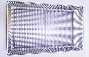 Surface treatment of stainless steel disinfection basket