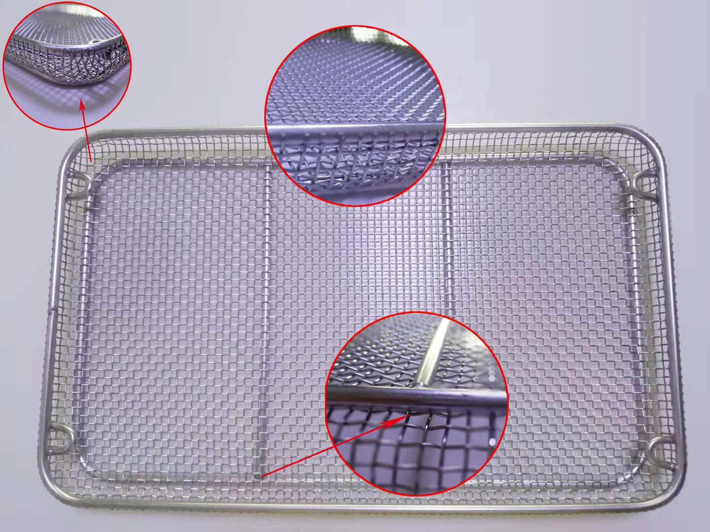 stainless steel Wire Mesh Tray basket for Sterilization