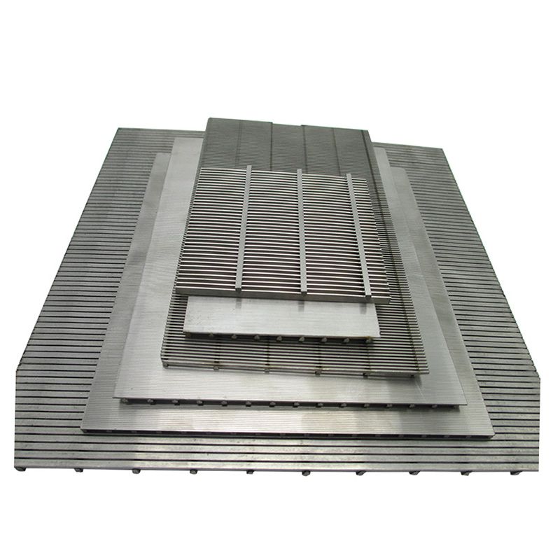 Flat wedge wire screen panel