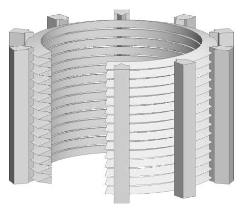 wedge wire radial slots