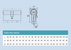 EURO PROFILE KABA KEY CYLINDER (KEY-KEY)