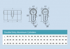 ALUMINIUM CYLINDER (KEY-KEY, KEY-KNOB)