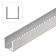 Aluminum case U Channel/Capping Extrusion 10mm