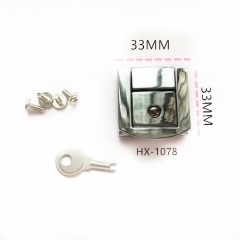 Metal Lock For briefcase/Catch with lock and key - Silver Custom or Repair Flight Case spare parts