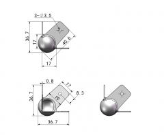 flightcase Aluminum case small Ball Corner protector