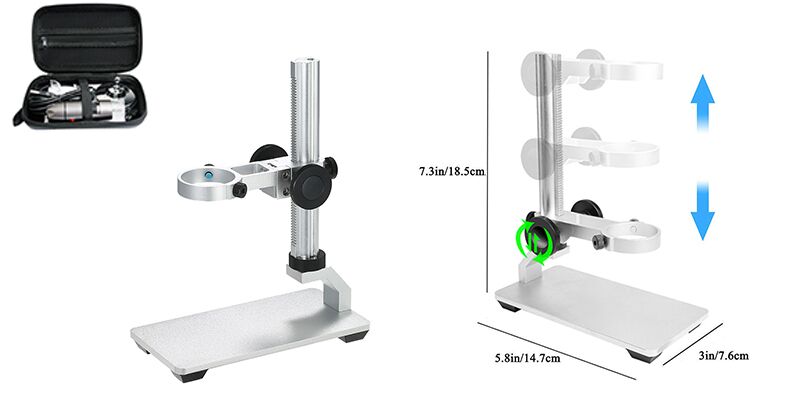 USB Microscope, Digital Handheld 40X-1000X Magnification Endoscope Mini  Video Camera with 8 Adjustable LED Lights, Compatible with Windows  7/8/10/11