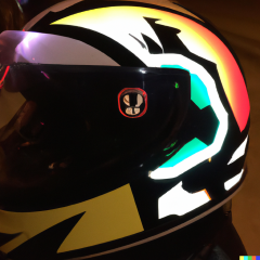 Adesivos refletivos para motocicletas