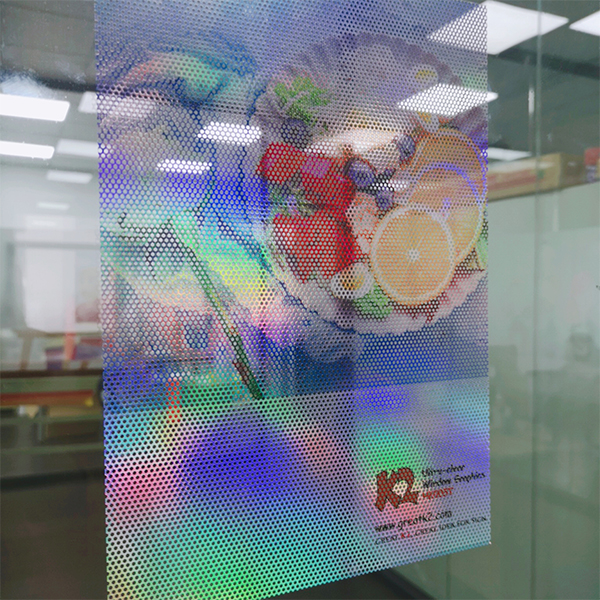 holographic perforated vinyl