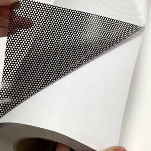 Aqueous perforated vinyl