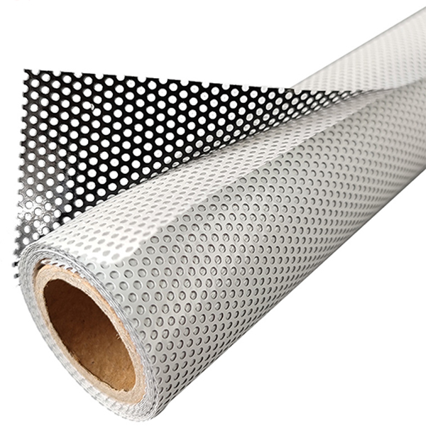 Monomeric perforated vinyl film