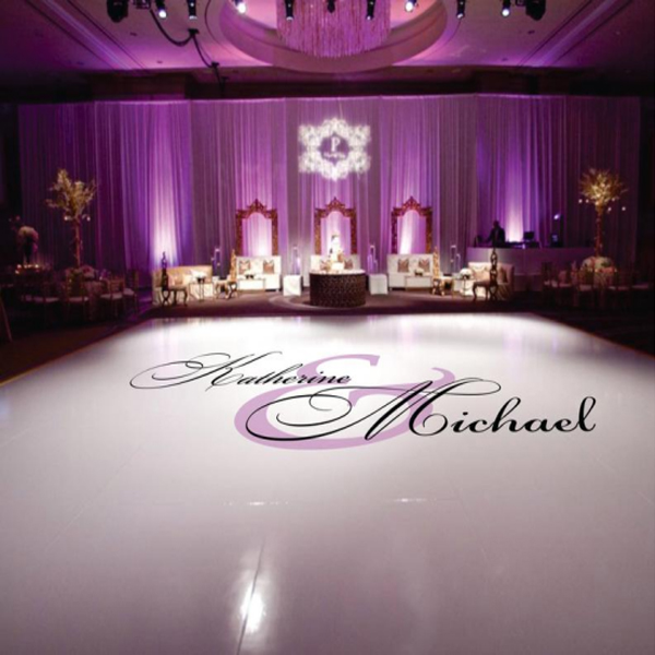 Floor graphics for wedding