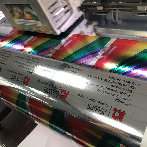 What is printable metallic vinyl used for?