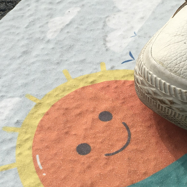 Outdoor concrete stickers