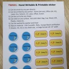 Washable clothing labels