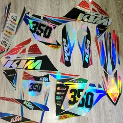 Holographic dirt bike graphics