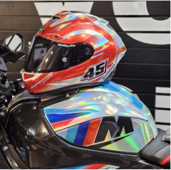 Holographic dirt bike graphics