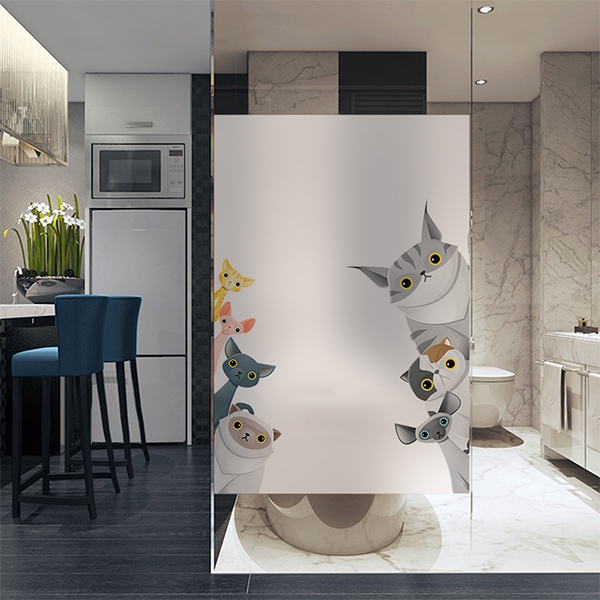 Etched glass vinyl