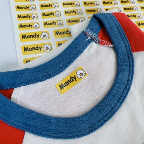 Stick on clothing labels