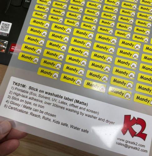 Washable laundry tags