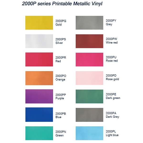 Metallic printable vinyl