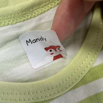 No iron clothing labels