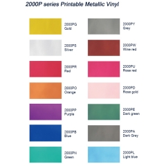 Metallic printable vinyl