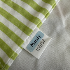 No iron clothing labels