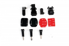 sticker+ adhesive pads+ J-Hook Buckle+ Thumb Screw 9 in 1 Helmet Accessories for GoPro Hero 3+/3/2/1