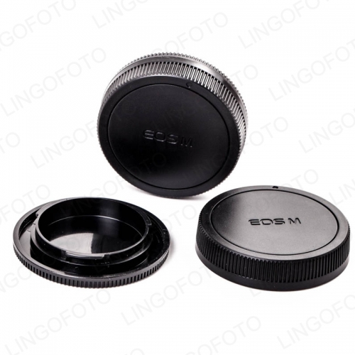 Set Camera Body Cover and Rear Lens Cap for canon eos M M2 EF-M Mount