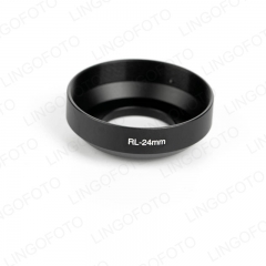 24mm Metal Lens Hood For Rollei Aluminum Black prevent unwanted stray light LC4188