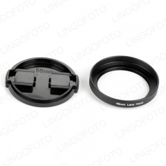 Metal Lens Hood Protect Cover 46mm Screw-in with Cap LC4191