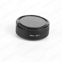 46mm Metal Hollow Lens Hood with Cap for G1GF1 GH1 20mm 20/1.7 LC4190