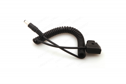 Coiled D-Tap Male to DC 5.5x2.5mm Cable for DSLR Rig Power V-Mount Anton Battery UC9568