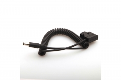 Coiled D-Tap Male to DC 5.5x2.5mm Cable for DSLR Rig Power V-Mount Anton Battery UC9568