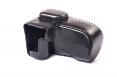 Vintage Leather Camera Video Bag Hard Case For Olympus E-M5 II EM5 Mark II 12-50 mm Lens CC1375a