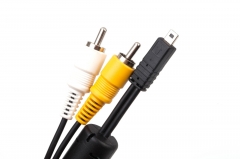 Audio Video Cable 3.5 mm To 2 RCA Male White Yellow AV Adapter Cord UC9105