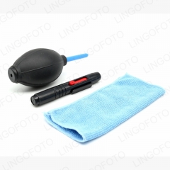 3 in 1 Lens Cleaning Dust Pen Blower Cloth Kit for DSLR VCR Camera cleaner Tool LC7307