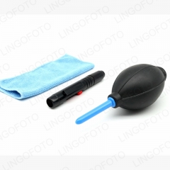 3 in 1 Lens Cleaning Dust Pen Blower Cloth Kit for DSLR VCR Camera cleaner Tool LC7307