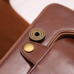 Retro PU Leather Camera Case Bag Full Cover for Leica V-LUX(Typ 114) Coffee CC1282b