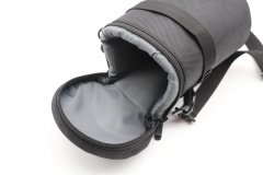 Black Padded Waterproof Lens Pouch Bag Case with Neck Strap D120xH180mm LC7434